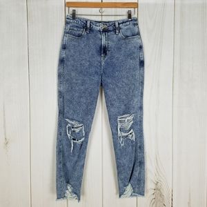 Hollister Distressed Ultra High-rise Mom Jean
